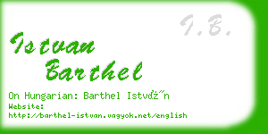 istvan barthel business card